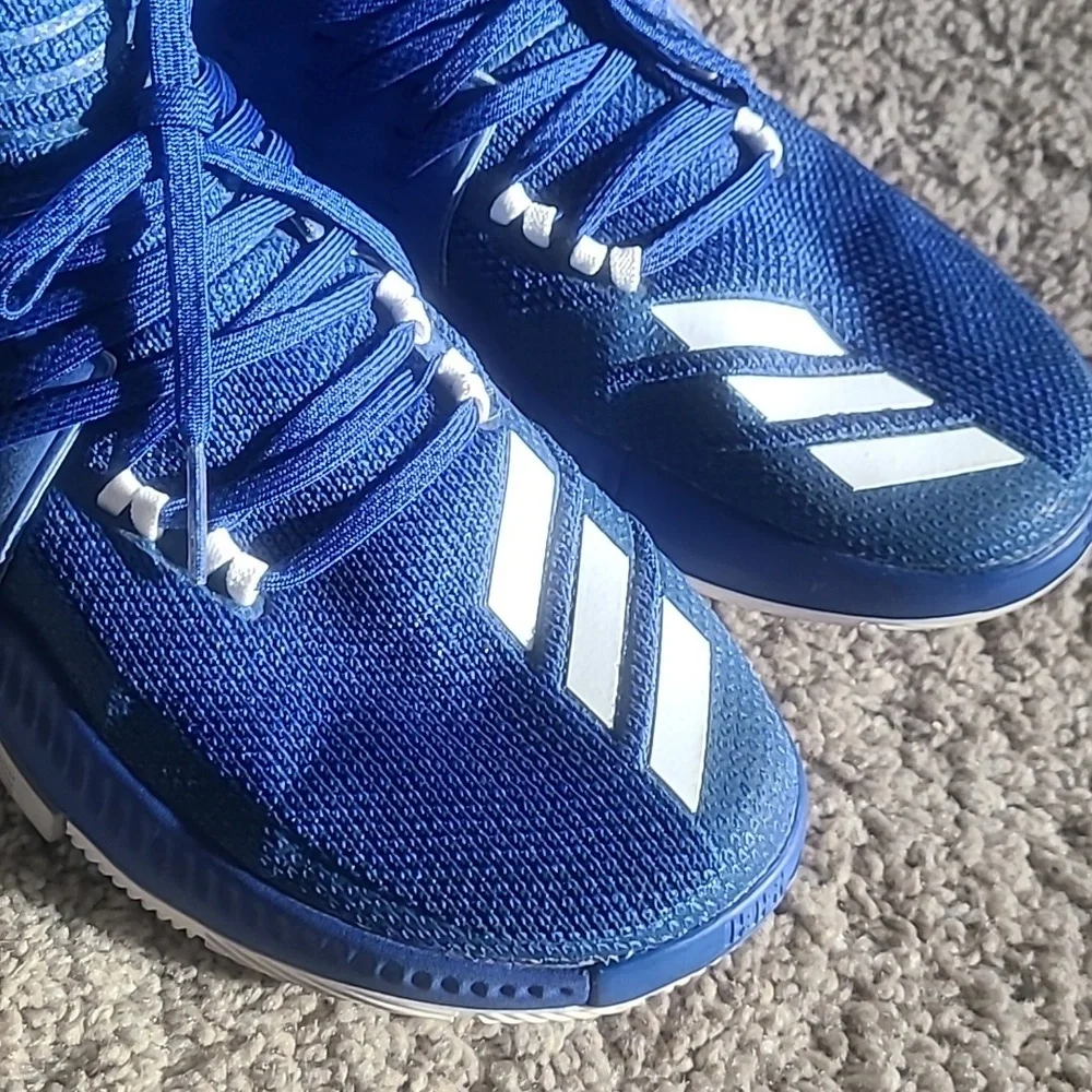 EUC Adidas Dame 3 Basketball Sneakers Men 9.5 Collegiate Royal Blue
